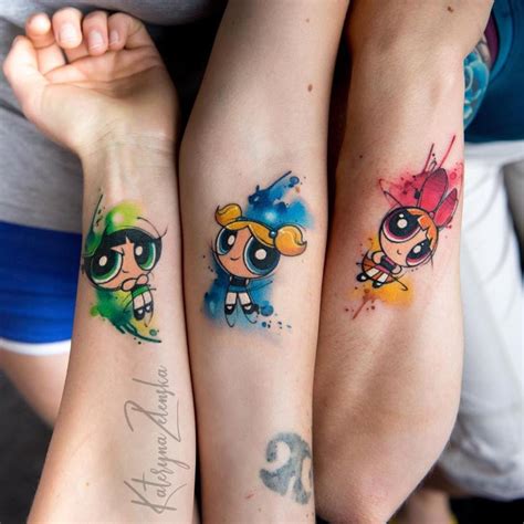 tatuajes de las chicas superpoderosas|tatuajes para amigas.